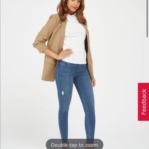 SPANX DISTRESSED DENUM LEGGINGS